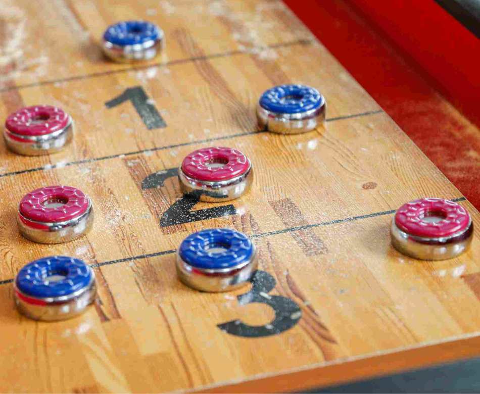 shuffle board at jungle rumble glasgow